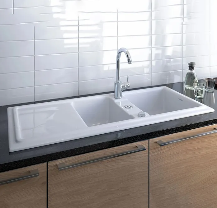 Duravit Cassia Кухонная мойка двойная 116 см белый