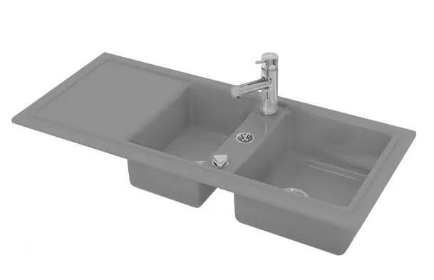 Duravit Cassia Кухонная мойка двойная 116 см серый