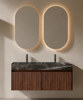 Тумба c раковиной ALTROBAGNO Пино (Pino) 1200 Walnut/Italian Grey