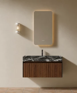 Тумба c раковиной ALTROBAGNO Пино (Pino) 1000 Walnut/Italian Grey