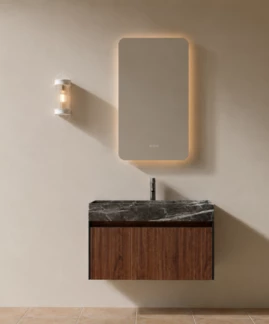 Тумба c раковиной ALTROBAGNO Пино (Pino) 800 Walnut/Italian Grey