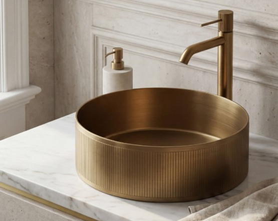 Раковина ALTROBAGNO Костозо (Costoso) 001005 OrSp матовое золото